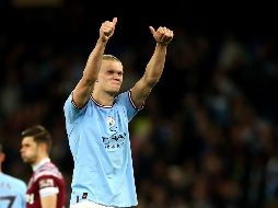 Haaland eclipsó el récord de goles en una misma temporada de la Premier. EFE/Adam Vaughan