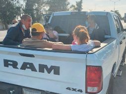 Los migrantes colombianos fueron localizados a la altura de una gasolinera sobre el boulevard Luis Donaldo Colosio, en San Luis Río Colorado, Sonora. ESPECIAL