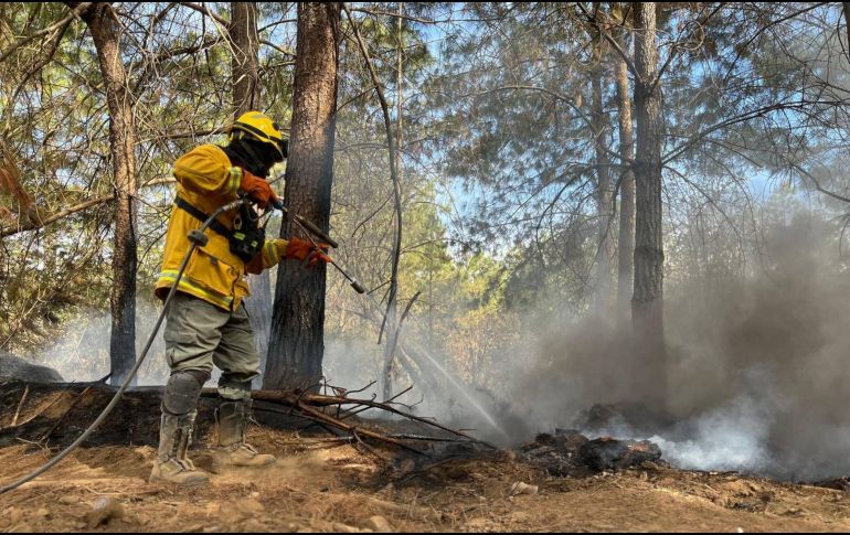 La Secretaría de Medio Ambiente y Desarrollo Territorial activó la alerta atmosférica a razón de incendios forestales que se atienden. TWITTER / @PCJalisco