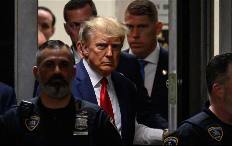 Donald Trump no se presentó al juicio. AFP