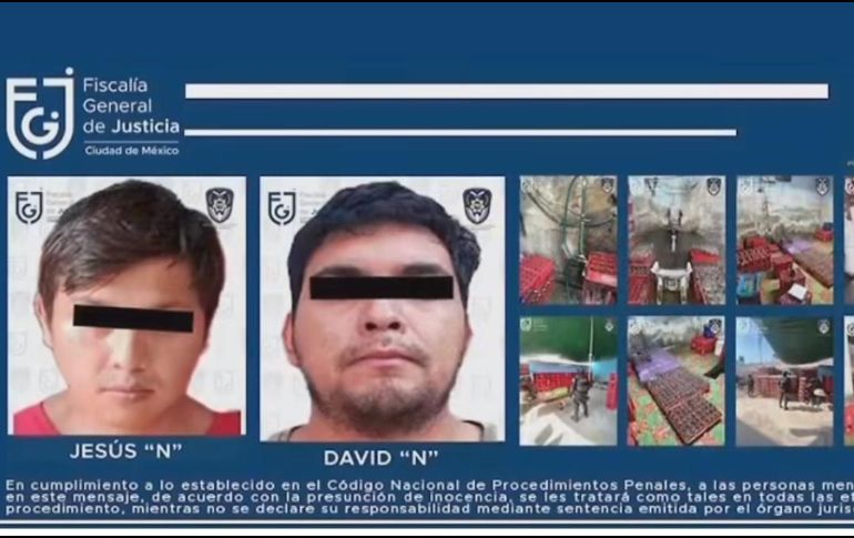 Los dos detenidos cobraban 2500 pesos a la semana. ESPECIAL