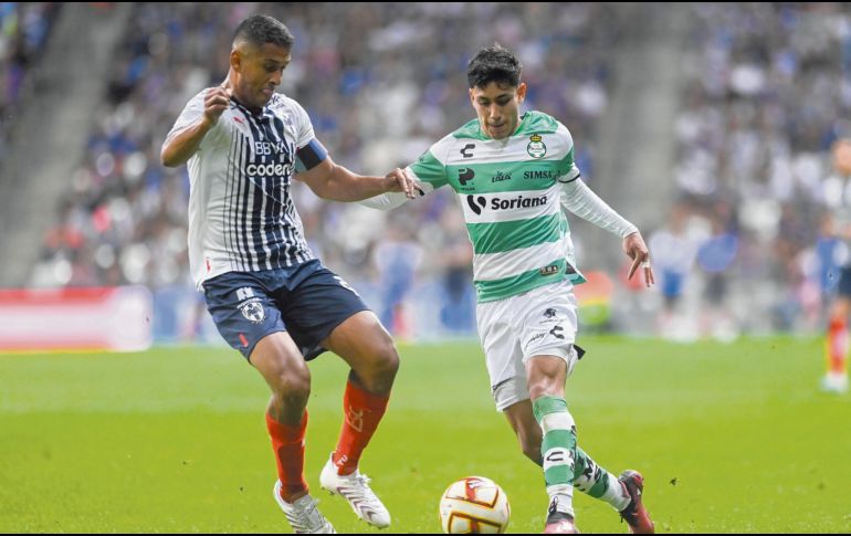 En fase regular, Santos se impuso a los Rayados 2-1. IMAGO7/A. Jiménez