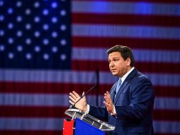 En una conferencia de prensa en Fort Myers, Florida, Ron DeSantis dijo que además de construir un muro fronterizo, enviaría a los inmigrantes que cruzan la frontera ilegalmente de regreso a su país de origen. AFP / ARCHIVO