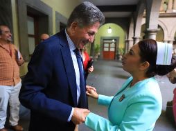 El alcalde Juan José Frangie, en la celebración en el Palacio Municipal de Zapopan. ESPECIAL / Gobierno de Zapopan