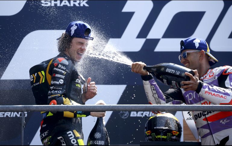 Marco Bezzecch fue el ganador del Gran Premio número 1000 de la historia del motociclismo. EFE/Yoan Valat