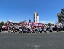 Este sábado cientos de jaliscienses realizaron una brigada masiva a favor de la jefa de gobierno de la Ciudad de México. CORTESÍA