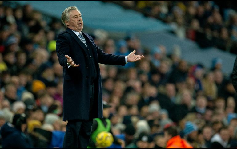 Carlo Ancelotti en el Etihad Stadium. EFE
