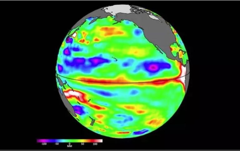 “El Niño” puede traer condiciones más frías y húmedas al suroeste de los Estados Unidos, así como sequía a los países del Pacífico occidental. ESPECIAL/NASA