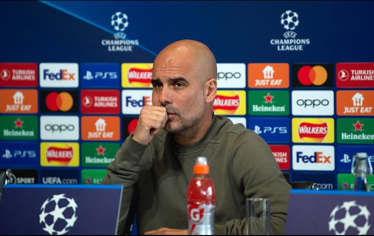 ep Guardiola no siente presión por darle una Champions al City. EFE/P. Powell
