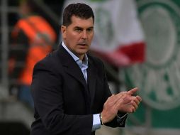 ISMAEL RESCALVO. Su máximo éxito en Sudamérica lo obtuvo con Emelec, al que clasificó a la final de la liga ecuatoriana en 2021. AFP / ARCHIVO