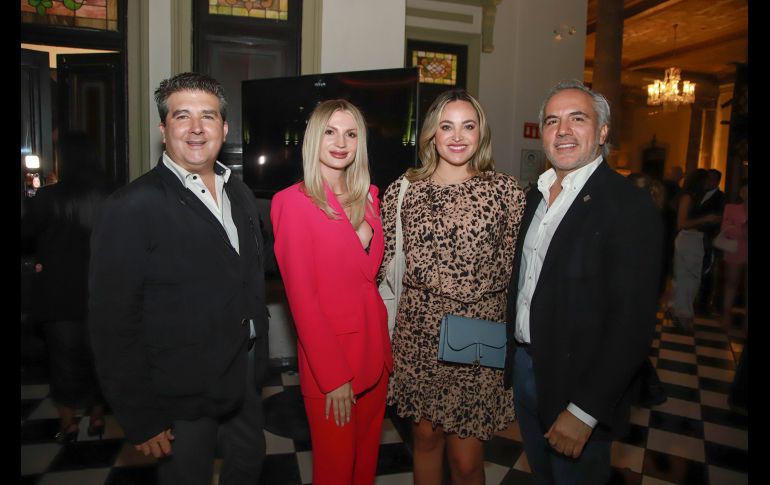 Mauricio de Font-Réaulx, Natalia Olieinikova, Angélica Ontiveros y Federico Díaz. GENTE BIEN JALISCO/ Tony Martínez