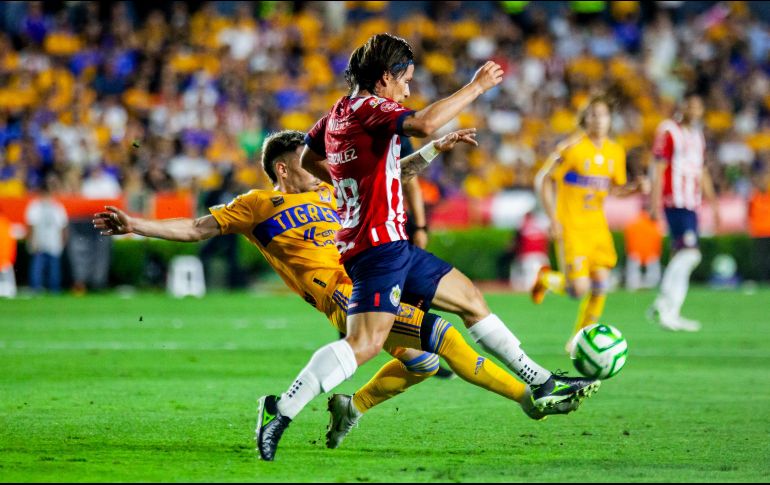 En el partido de ida de la final de la Liguilla de Clausura 2023, Chivas empató 0-0 con Tigres, por lo que el domingo se enfrentarán en igualdad de condiciones en el Estadio AKRON. IMAGO7/ Richard Vogel