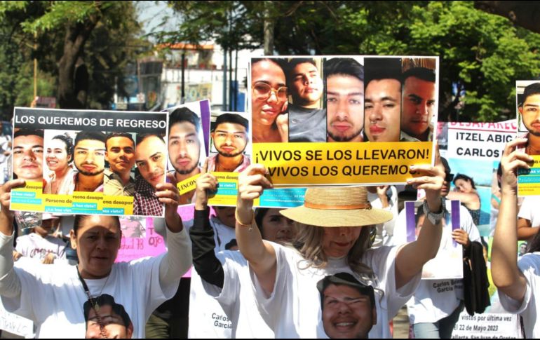 Familiares de desaparecidos marcharon por las calles de Guadalajara. EL INFORMADOR/A. Camacho