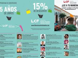 El programa por los cinco años de la librería. ESPECIAL