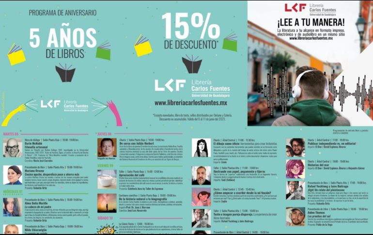 El programa por los cinco años de la librería. ESPECIAL