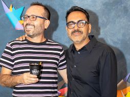 Luis Aguilar y Omar Guerra en la inauguración de la exposición “Infinidad Inteligente”. GENTE BIEN JALISCO/ Christian Pérez