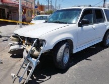 Los hombres acusados de robo chocaron contra un bolardo e intentaron huir, pero fueron detenidos. ESPECIAL