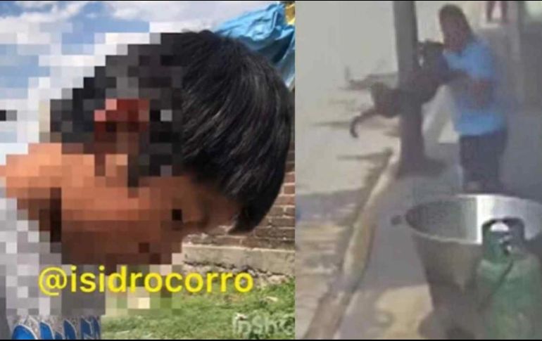 Roberto, el niño de 11 años dueño de Scooby, lloró al recordar cómo arrojaron a su perrito al cazo con aceite hirviendo. ESPECIAL