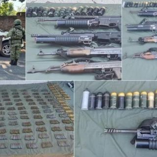 Caen 9 del cártel de 'El Mencho' con un arsenal: traían 14 granadas y casi 1,500 cartuchos