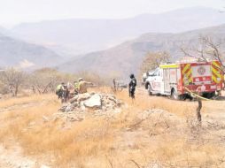 En la búsqueda de los restos participaron elementos de la Fiscalía de Jalisco y de diferentes corporaciones de seguridad del Gobierno de Zapopan. ESPECIAL