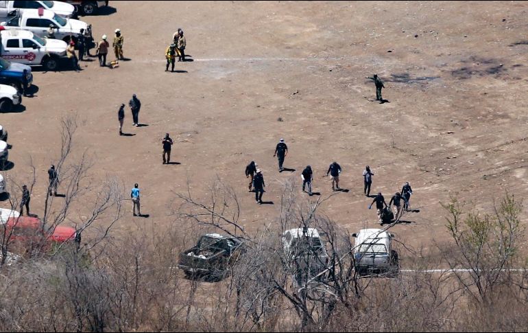 En la zona de Mirador Escondido, en Zapopan, se realiza un operativo en el que han localizado más de 45 bolass con restos humanos. EL INFORMADOR/ A. NAVARRO