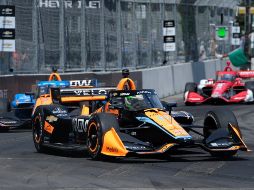 Pato O'Ward durante las prácticas para el Gran Premio de Detroit. AP/P. Sancya