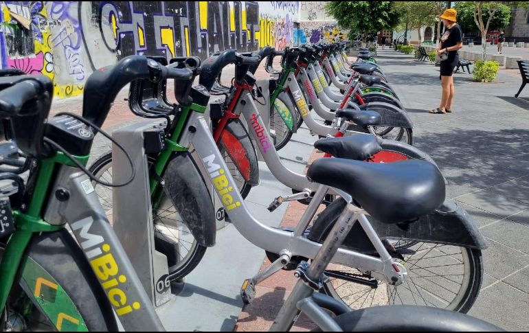 En las estaciones de MiBici hay fallas como problema para sacarlas o mala distribución de los vehículos. EL INFORMADOR/ J. Velazco