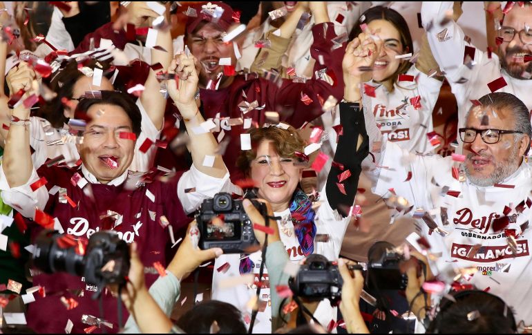 Delfina Gómez Álvarez, candidata de Morena, PT y PVEM, se perfila como la primera mujer gobernadora del Estado de México y de alternancia. SUN / ARCHIVO