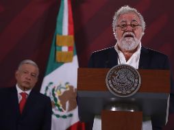 A 14 años de la tragedia, Alejandro Encinas presentó un informe en la conferencia del Presidente Andrés Manuel López Obrador en Palacio Nacional. SUN / B. Fregoso