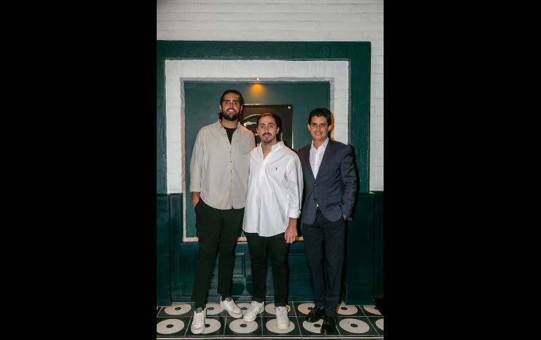 Leonardo Delgadillo, Diego González y Lucio Legaspi. GENTE BIEN JALISCO/ Jorge Soltero