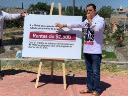 El diputado local lanzó su campaña contra las “pinches rentas caras”. ESPECIAL