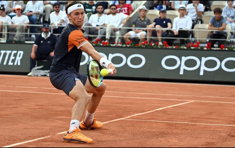 Ganador del título de Estoril y semifinalista en Roma, Caspe Ruud es un experto en tierra batida que se entrena en la academia de Rafael Nadal en Manacor. EFE / C. Blumberg