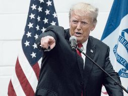 El ex presidente de EU y candidato presidencial para 2024 habla durante una capacitación de liderazgo voluntario, en un centro comunitario de Iowa, el 1 de junio de 2023. AFP