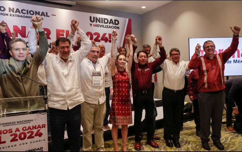 Los aspirantes a la presidencia por Morena acordaron 5 encuestas para definir candidato de Morena. SUN