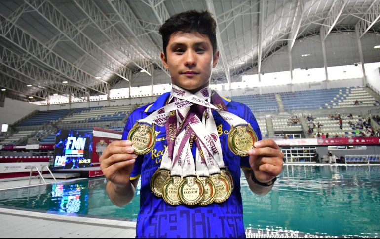 David Gabriel Vázquez se convirtió en el máximo medallista de Jalisco en los Nacionales CONADE 2023. ESPECIAL/Code Jalisco
