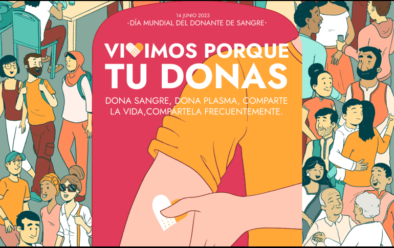 Uno de los afiches de la campaña 2023 por el Día Mundial del Donante de Sangre. Imagen OPS/OMS
