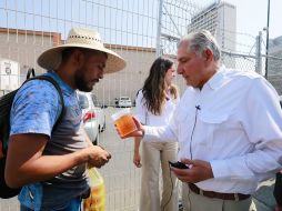 El ex secretario de Gobernación, aspirante a la candidatura de Morena por la Presidencia, inició su gira en Jalisco. EL INFORMADOR/ C. Zepeda