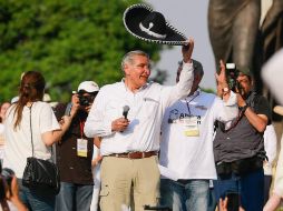 Adán Augusto López llevó a cabo una asamblea en la Plaza de la República. EL INFORMADOR/ C. Zepeda