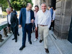 Adán Augusto López, ex titular de Gobernación, llegó al Paraninfo de la UdeG como parte de su gira en Jalisco. Estuvo con el rector Ricardo Villanueva. EL INFORMADOR/ C. Zepeda