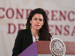 Luisa María Alcalde Luján, recién designada secretaria de Gobernación, acudió a la conferencia mañanera de este viernes del Presidente Andrés Manuel López Obrador. SUN / ARCHIVO