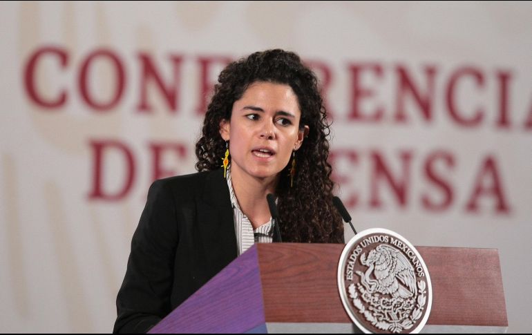 Luisa María Alcalde Luján, recién designada secretaria de Gobernación, acudió a la conferencia mañanera de este viernes del Presidente Andrés Manuel López Obrador. SUN / ARCHIVO
