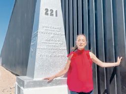 Claudia Sheinbaum estuvo ayer en Mexicali y desde el muro fronterizo compartió un video en el que insistió: “que prevalezca la amistad y la cooperación para el desarrollo y no la sumisión ni la discriminación”. ESPECIAL/ @ClaudiaShein