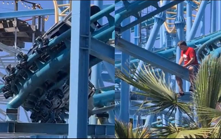 El parque de atracciones fue evacuado para facilitar el trabajo de los equipos de rescate. ESPECIAL