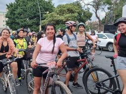 Tapatías se sumaron a la rodada nacional de Morras para Morras, en su 3° edición a nivel nacional y primera en Guadalajara. EL INFORMADOR/ E. Zamudio