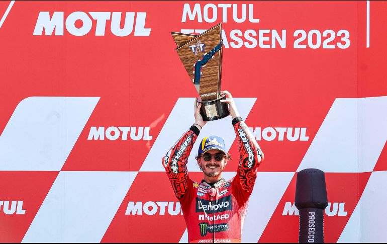 Pecco Bagnaia volvió a maravillar en el TT Motul de Assen para alzarse con el cuarto triunfo del año. EFE/Vincent Jannink
