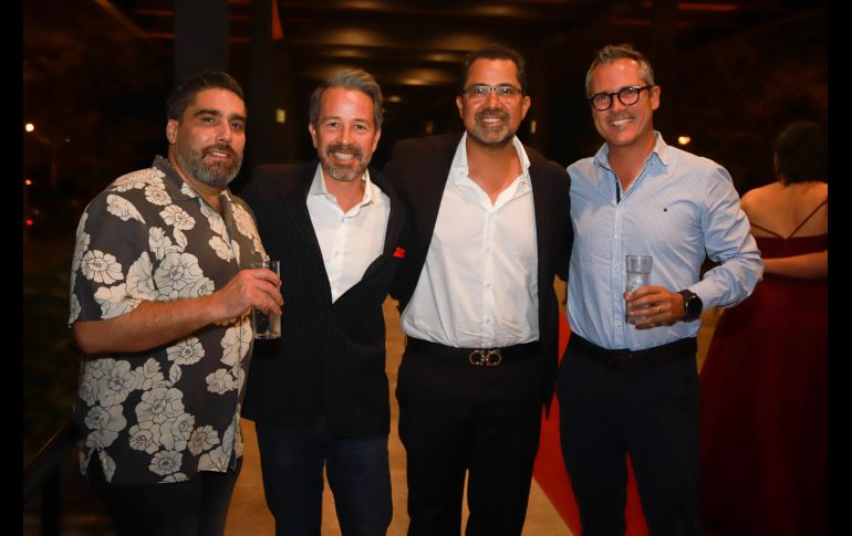 Carlos Basil, Carlos Ortiz, Yamil Pérez y Eduardo Arias. GENTE BIEN JALISCO/ Antonio Martínez
