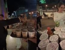 Los novios también disfrutaron de su sopa Maruchan. ESPECIAL