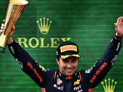 El domingo 2 de julio, Checo Pérez llegó a su podio número 31 en la categoría reina del automovilismo y se mantuvo como sublíder general. AFP / J. Klamar