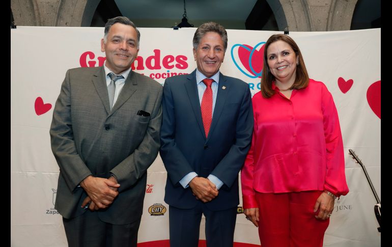 Miguel Ochoa, Juan José Frangie y Luly Lares. GENTE BIEN JALISCO/ Claudio Jimeno