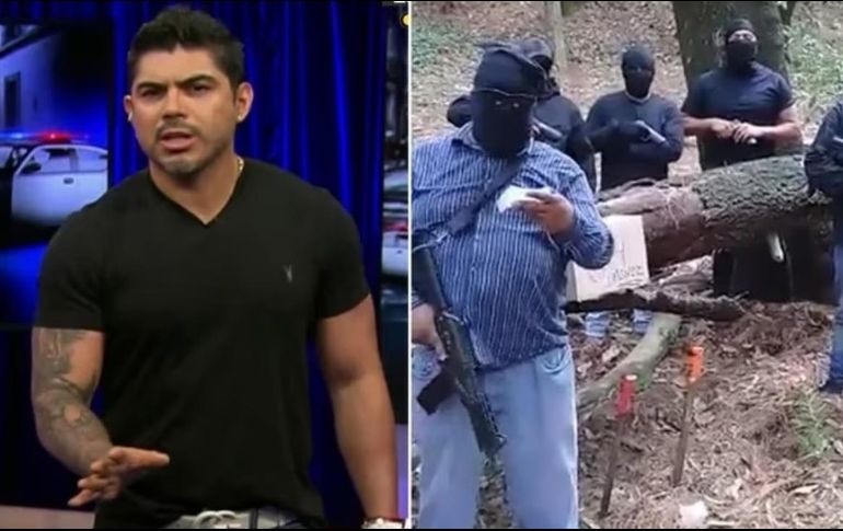 En el video que mostró unos encapuchados lo amenazan. ESPECIAL